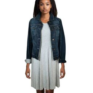 OLD NAVY GRAY SHORT SLEEVE A-LINE DRESS SZ.S EUC.